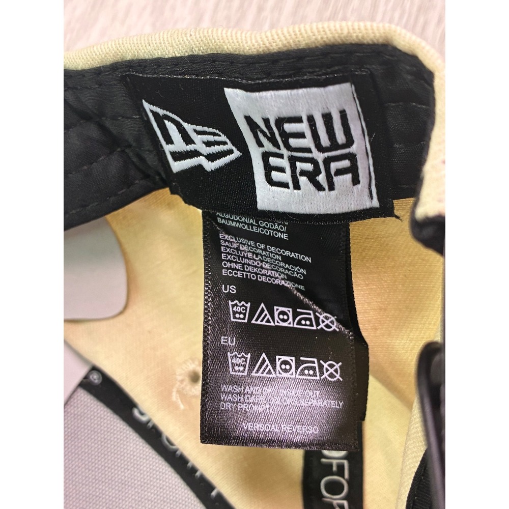 New Era 9FORTY Mexico Flag Patch Snapback Hat Cream Black Yellow M Logo Cap - Picture 3 of 5